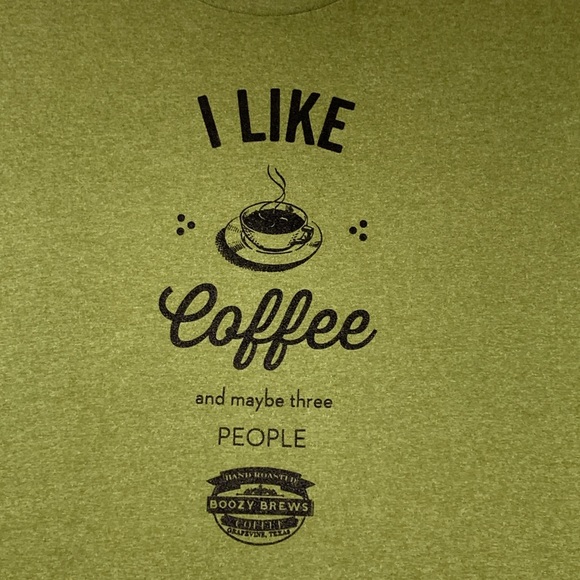 Novelty “I Like Coffee” Grapevine Texas short sleeved graphic tee - size Large - Picture 2 of 6
